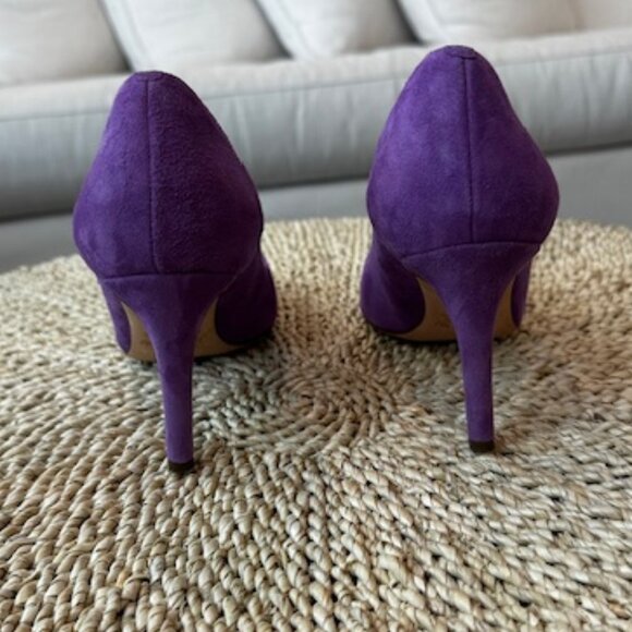 Jcrew Purple Suede 3 inch Heels, Size 6 - Picture 4 of 7